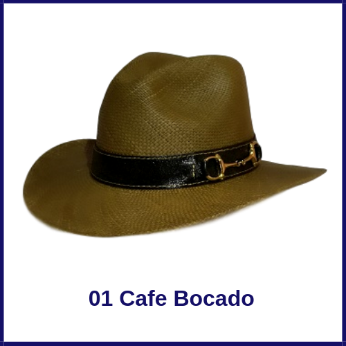 Sombrero Panamá Fedora Rodeo Herraje - Imagen 3