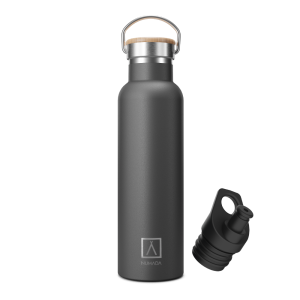 Botella térmica acero inoxidable NUMADA Ceramic 600ml Negra