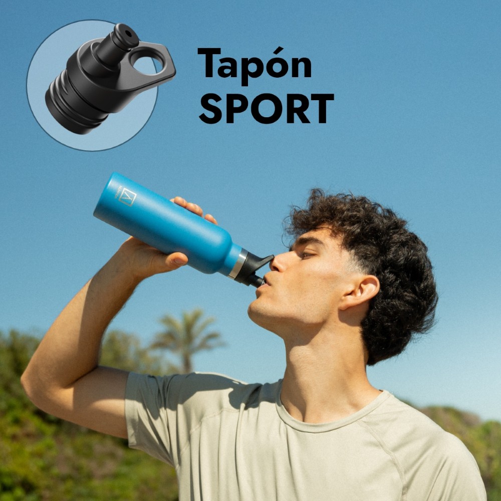 Botella térmica acero inoxidable NUMADA Ceramic 600ml Azul - Imagen 6