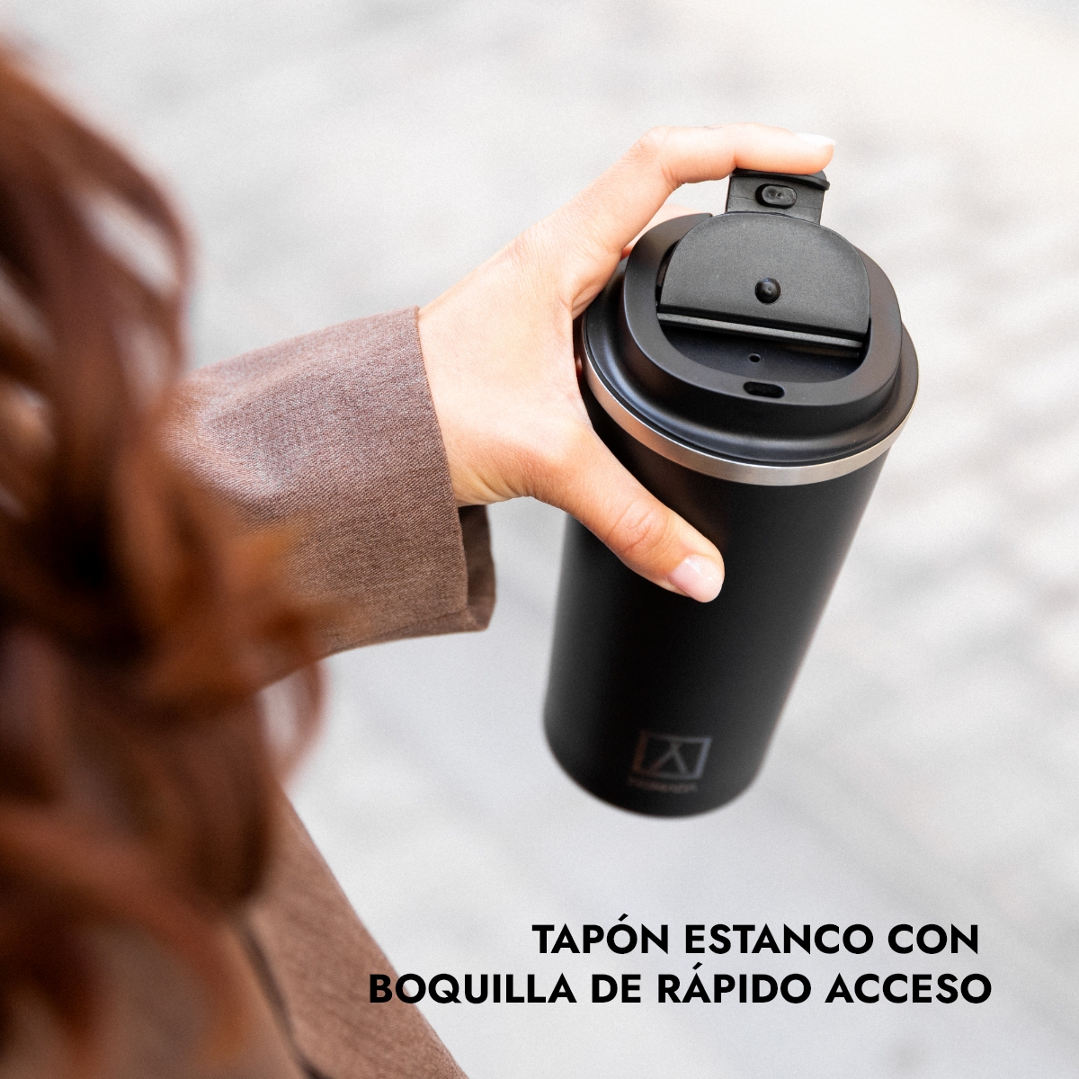 Vaso térmico acero inoxidable NUMADA Ceramic 500ml Negro - Imagen 8