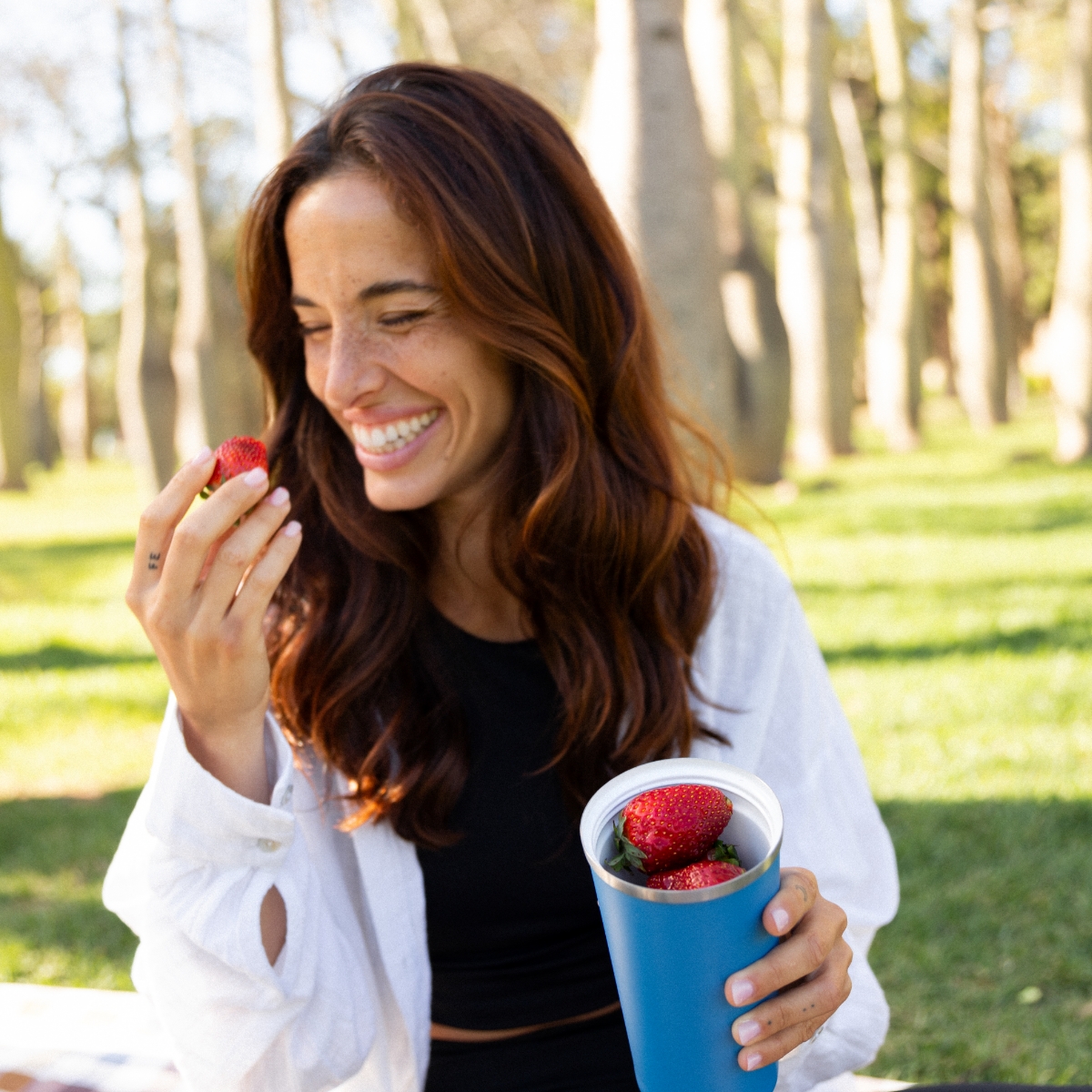 Vaso térmico acero inoxidable NUMADA Ceramic 500ml Azul - Imagen 6