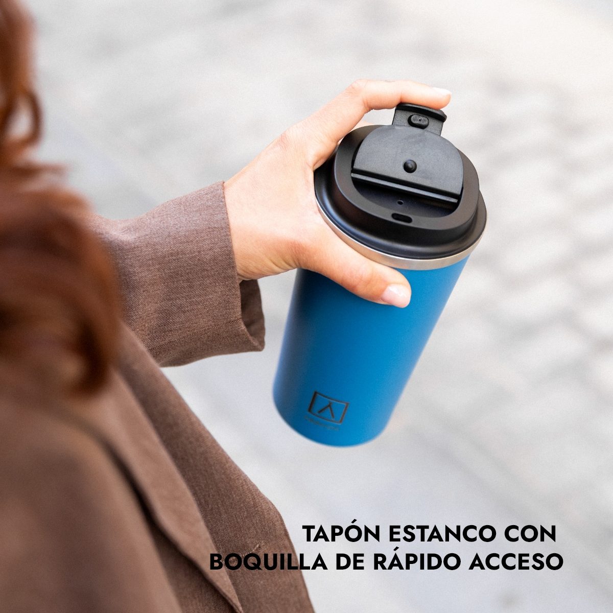 Vaso térmico acero inoxidable NUMADA Ceramic 500ml Azul - Imagen 8