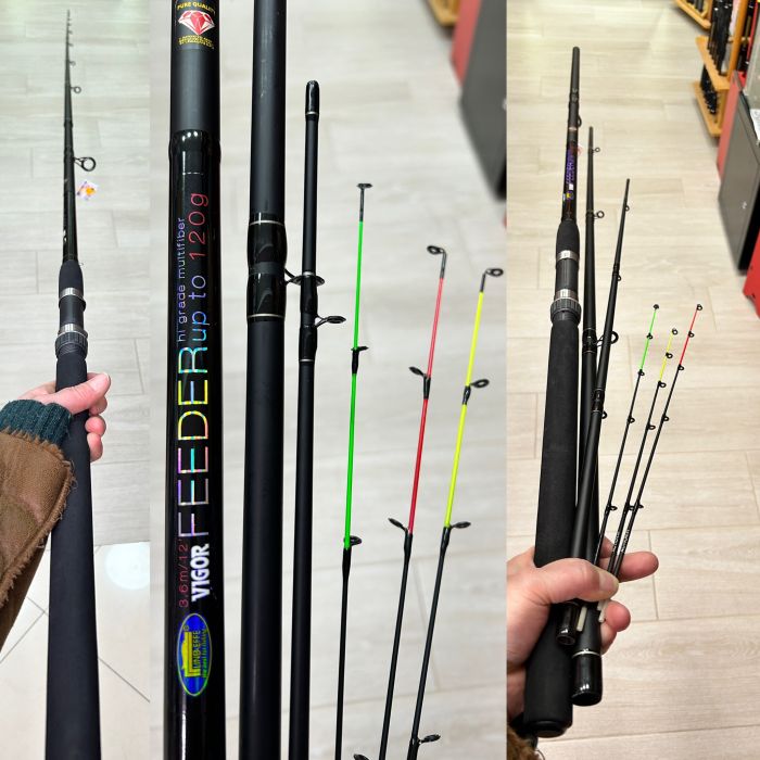 CAÑA LINEAEFFE VIGOR FEEDER 3,60mt up 120gr , 3 TRAMOS + 3 PUNTERAS «SPINNING» - Imagen 2