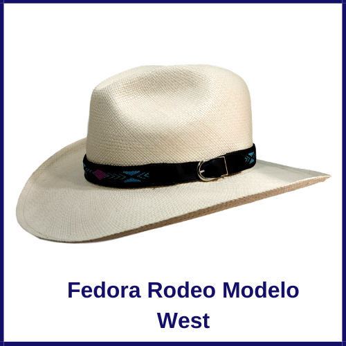 Sombrero Panamá Fedora Rodeo West - Imagen 3