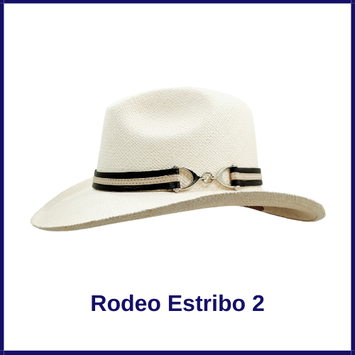 Sombrero Panamá Fedora Rodeo Herraje - Imagen 9