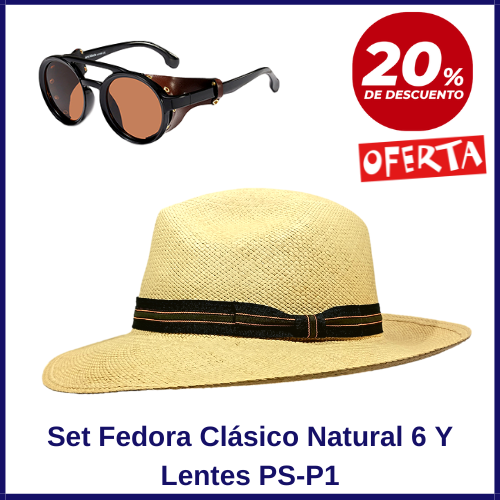 Sombrero Panamá Lentes de Sol En Oferta - Imagen 7