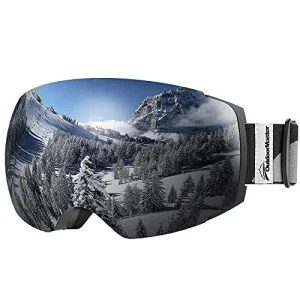 Gafas de esquí Pro – Lente Intercambiable sin Marco 100% Protección UV400 Gafas Ski Snowboard