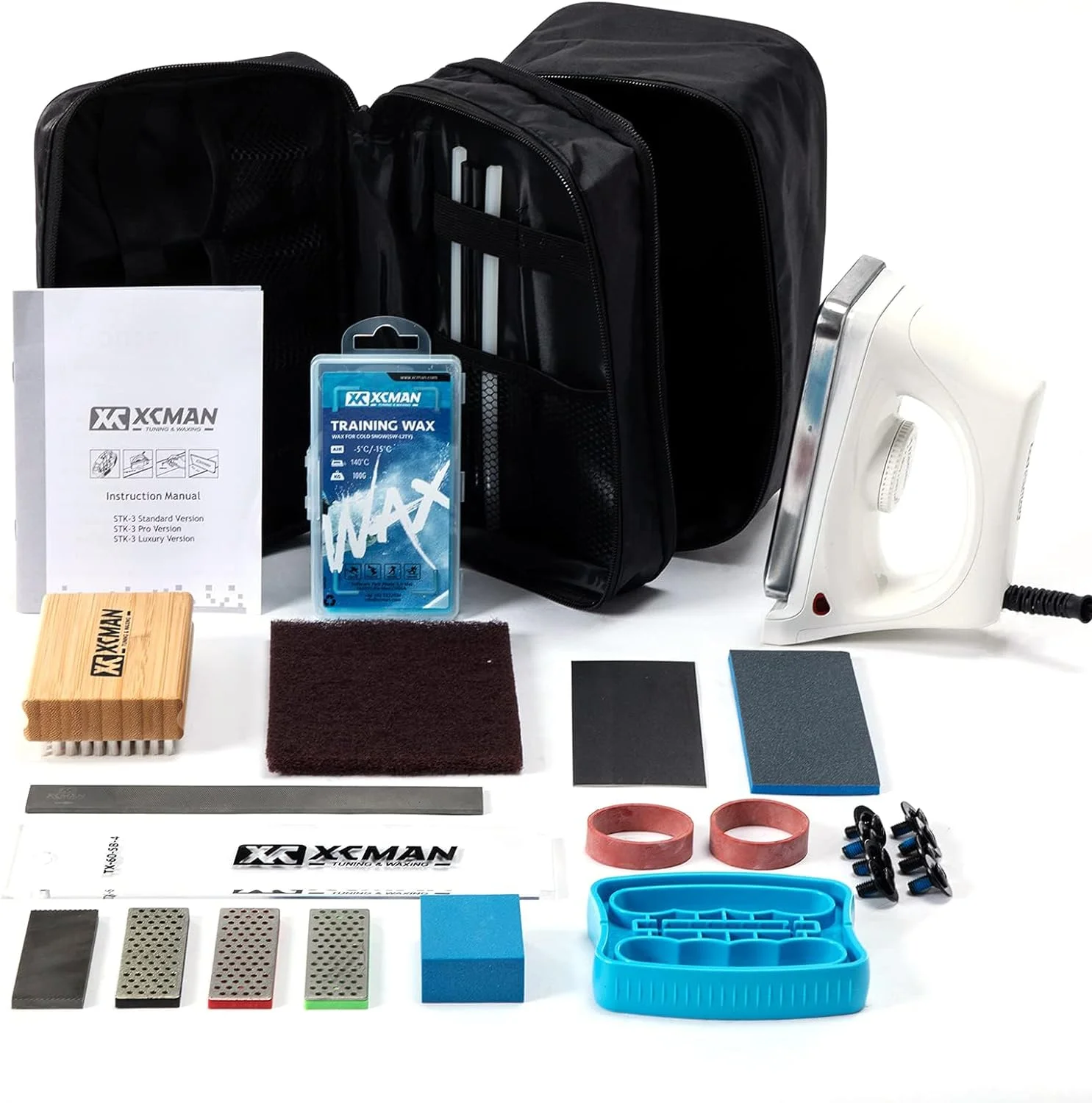 Kit completo de esquí y snowboard con plancha de cera, cera de esquí, sintonizador de bordes, PTEX para tuning, reparación y cera - Imagen 2