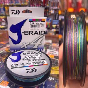 TRENZADO DAIWA J-BRAID 4X 300M PE#2 MULTICOLOR 0.19MM 10.2KG «EMBARCACIÓN»