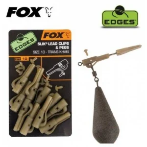 Safety lead clip + pegs Size 7 tr FOX oferta