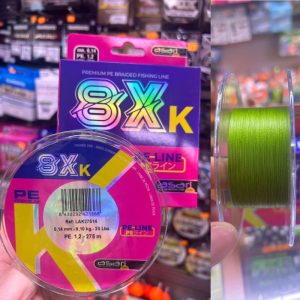 TRENZADO ASARI 8X K 0,14mm PE 1.2 – 9,10KG «MULTIFILAMENTO 275M»