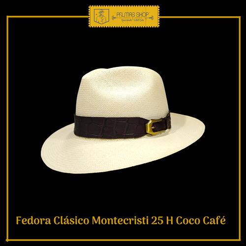 Sombrero Panamá Fedora Montecristi 25 Hebras Super Fino - Imagen 5