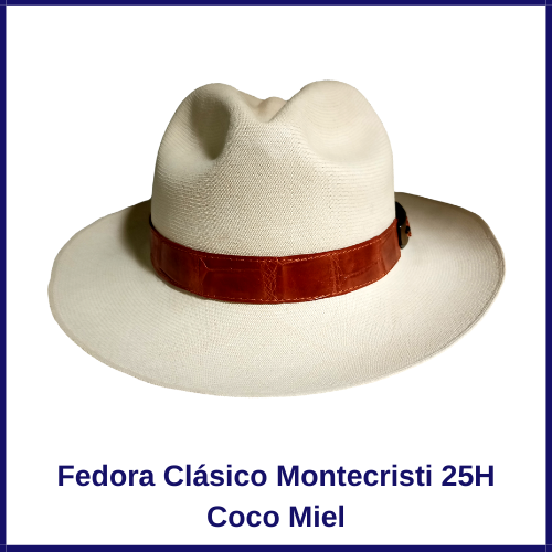 Sombrero Panamá Fedora Clásico Montecristi 25 Hebras - Imagen 4