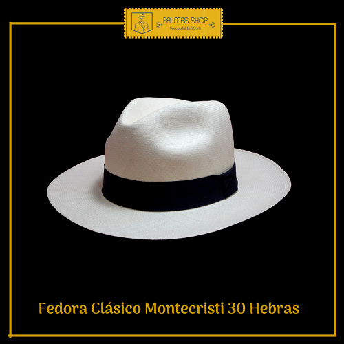 Panamá Fedora Clásico Montecristi Superfino 30 Hebras - Imagen 3