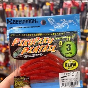 SEÑUELO GEECRACK PIKU PIKU PINTAIL 3 #S520 SOLID RED GLOW «SPINNING»