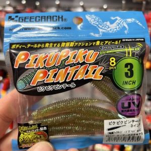 SEÑUELO GEECRACK PIKU PIKU PINTAIL 3.0 #S527 CLEAR HOLO OKIAMI UV «SPINNING»