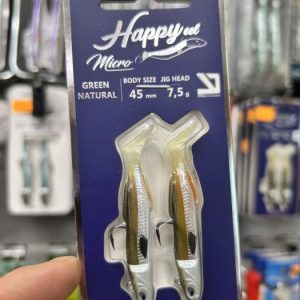 SEÑUELO DE VINILO YKR MICRO HAPPY EEL 7.5GR GREEN NATURAL 45mm “ROCKFISHING”