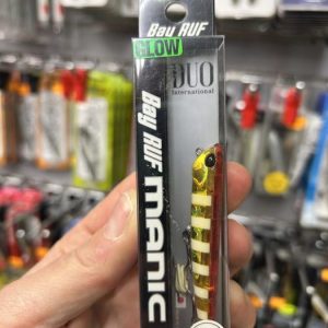 SEÑUELO PASEANTE DUO BAY RUF MANIC 75MM 7.6GR RED GOLD ZEBRA «SPINNING»