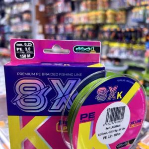 TRENZADO ASARI 8X K 0,25mm PE 3,0 – 22.73KG «MULTIFILAMENTO 150M»