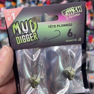 MUD DIGGER Nº1 FIIISH 6GR CABEZA PLOMADA «Paquete de 2 unid»