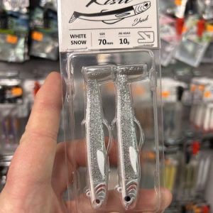 Blister combo YKR KISU SHAD 70mm 10GR WHITE SNOW «SPINNING»