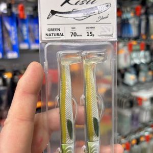 Blister combo YKR KISU SHAD 70mm 15GR GREEN NATURAL «SPINNING»