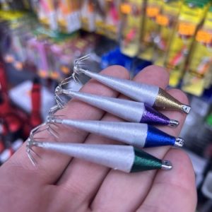 PACK de 4 POTERAS ARTESANAS HILO COLORES 6CM «EGING / CALAMAR»