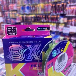 TRENZADO ASARI 8X K 0,14mm PE 1,2 – 9,10KG «MULTIFILAMENTO 150M»
