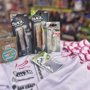 COLLECCION FIIISH SEÑUELOS + ACCESORIOS + CAMISETA «SPINNING»