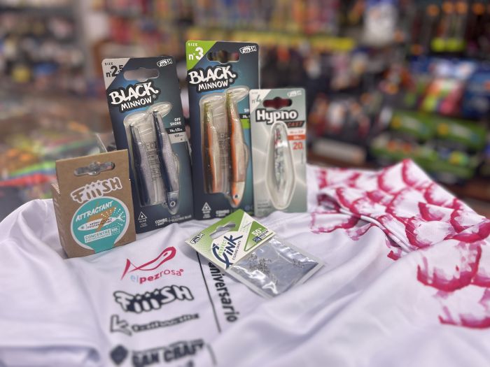 COLLECCION FIIISH SEÑUELOS + ACCESORIOS + CAMISETA «SPINNING»