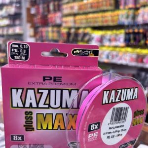 TRENZADO ASARI 8X KAZUMA GLOSS MAX 0,10mm PE08 – 9.09KG «MULTIFILAMENTO 150M»
