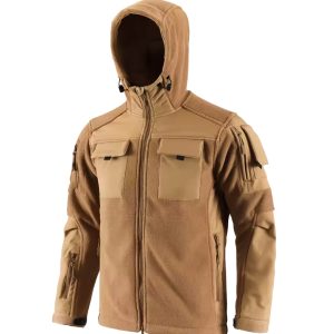 Chaqueta Táctica de Polar con Capucha