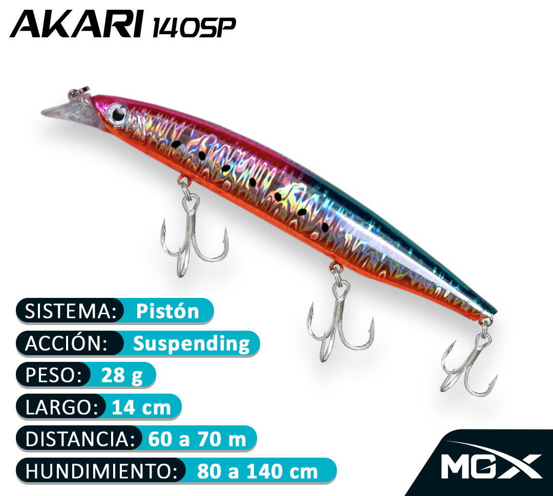 Señuelo MGX Akari 140 SP FLASH RAINBOW SARDINE