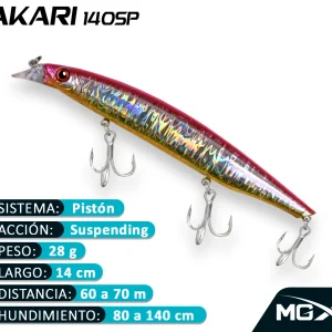 Señuelo MGX Akari 140 SP FLASH MAGENTA