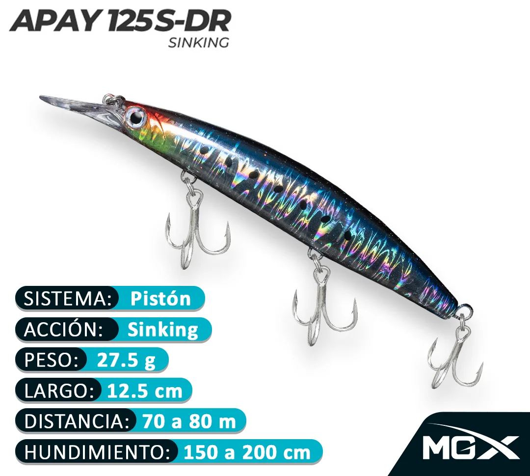 Señuelo MGX Apay 125SDR FLASH SUNSET HEAD