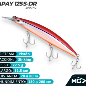 Señuelo MGX Apay 125SDR PINK BLACK LINE