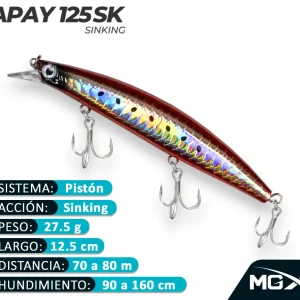 Señuelo MGX Apay 125SK NATURAL RED ASSASSIN