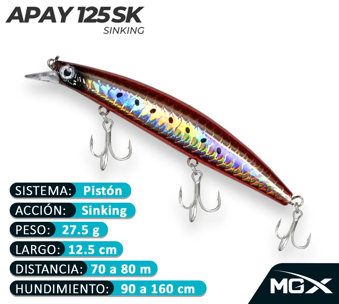 Señuelo MGX Apay 125SK NATURAL RED ASSASSIN - Imagen 3
