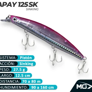Señuelo MGX Apay 125SK HALF PINK