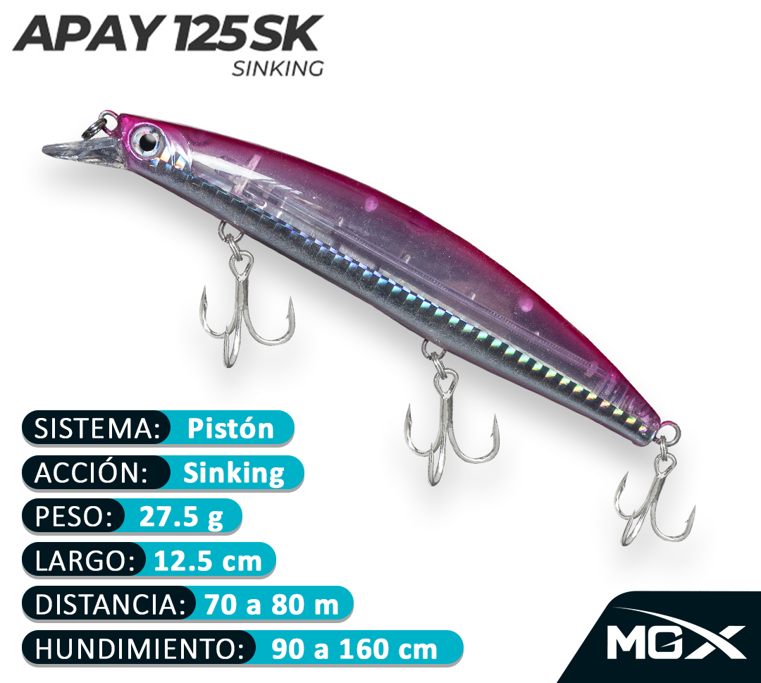 Señuelo MGX Apay 125SK HALF PINK - Imagen 2