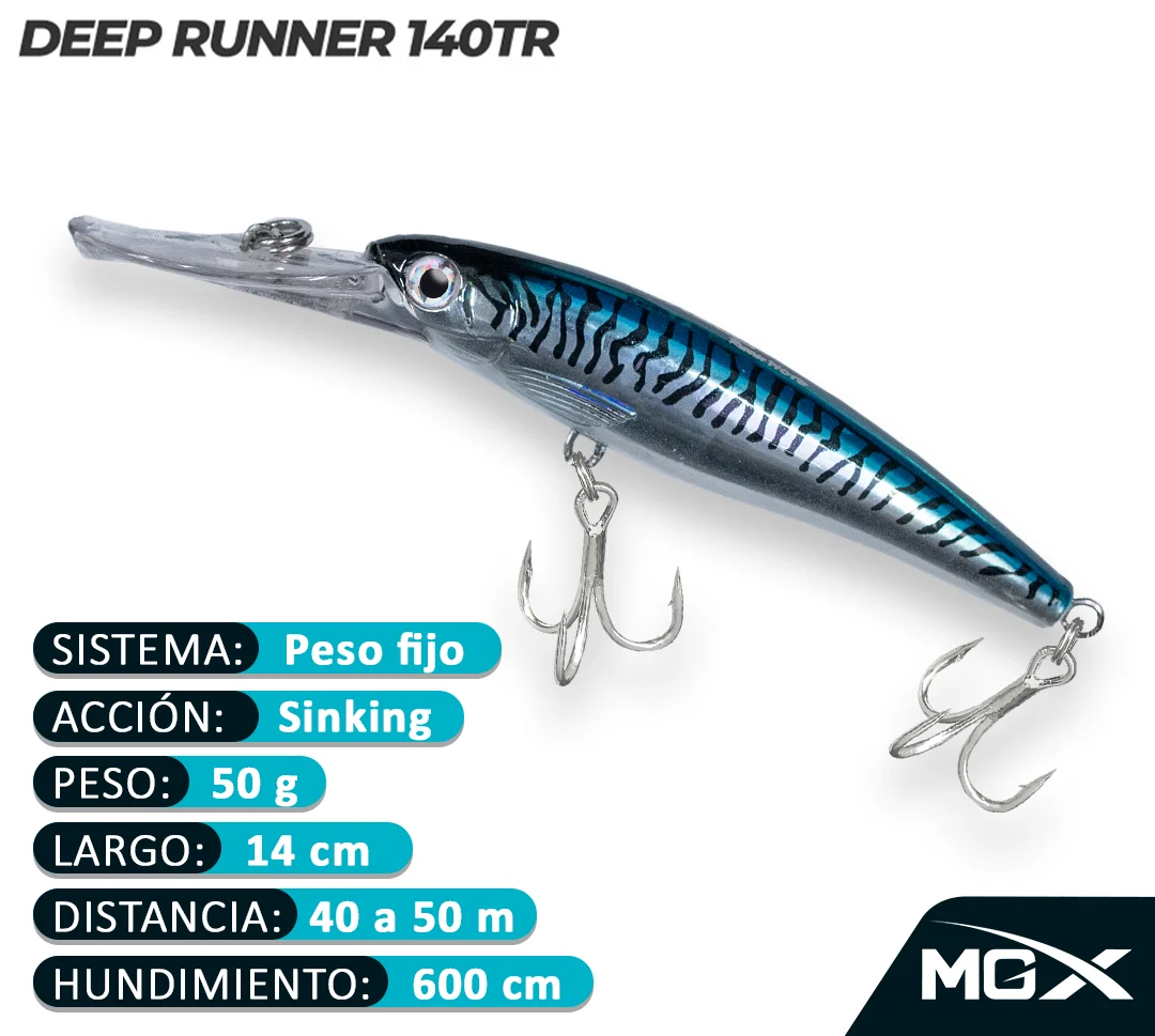 Señuelo MGX Deep Runner 140TR BLUE MACKEREL - Imagen 2