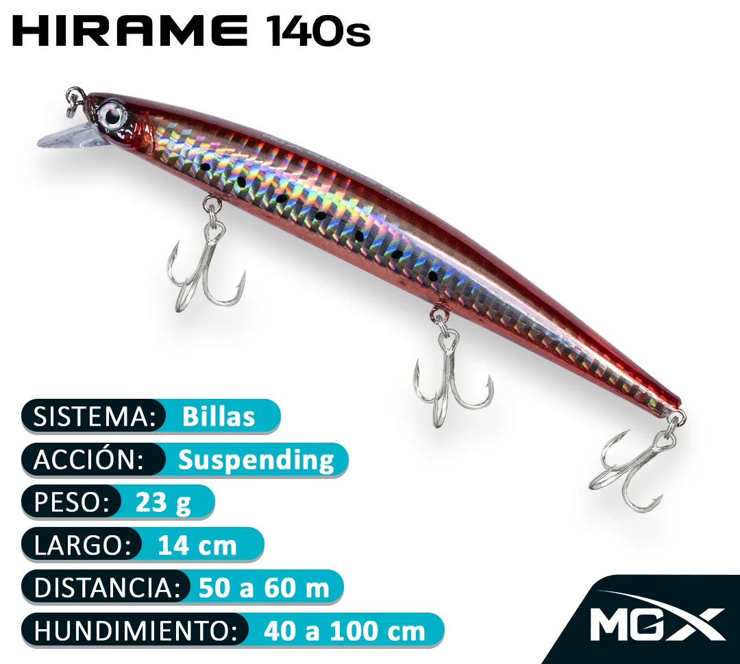 Señuelo MGX HIRAME 140S RED ASSASSIN SARDINE - Imagen 2