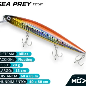 Señuelo MGX Sea Prey 130F MUSTARD SARDINE