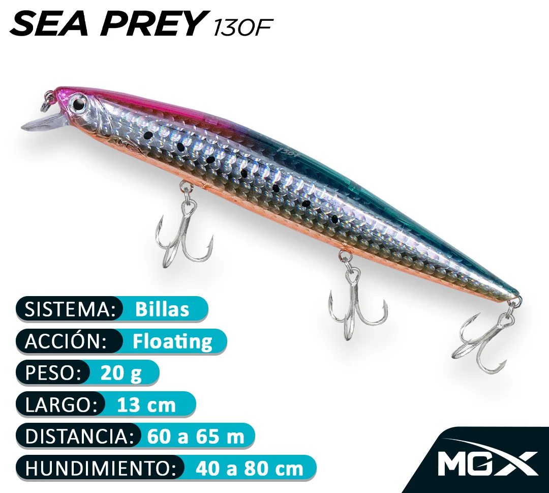 Señuelo MGX Sea Prey 130F RAINBOW SARDINE II - Imagen 3