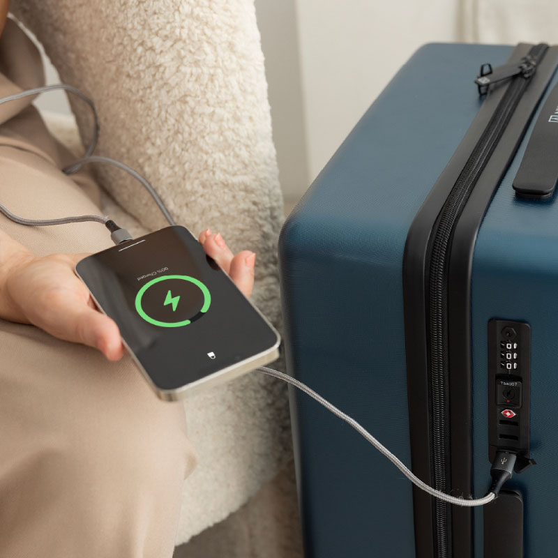 Maleta 10Kg de cabina 55,5x36x22cm rígida ABS+PC Numada PackPro T40 (20″) Azul marino - Imagen 4