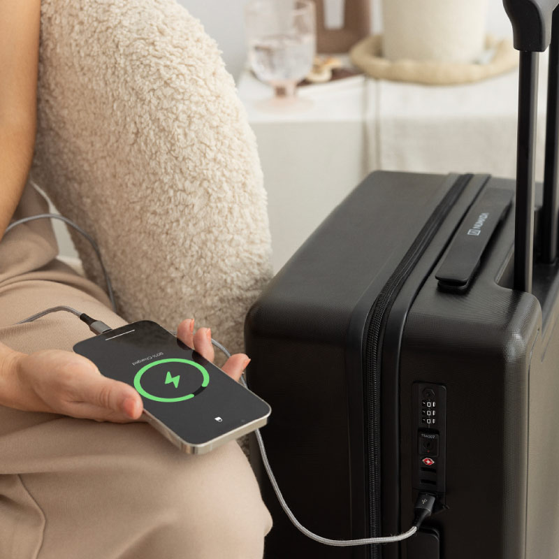 Maleta 10Kg de cabina 55,5x36x22cm rígida ABS+PC Numada PackPro T40 (20″) Negro - Imagen 4