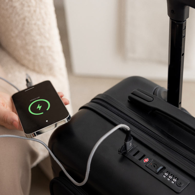 Maleta 10Kg de cabina 55×35,5×23,5cm rígida Numada Upfly T21 (20″) Business Negro - Imagen 4