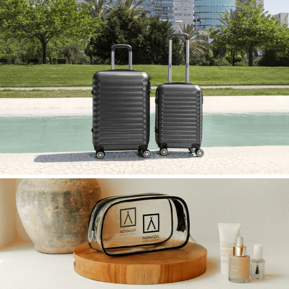 Juego de maletas 3 piezas (53/63cm + Neceser A10 Transparente) Numada Upfly Gris - Imagen 5