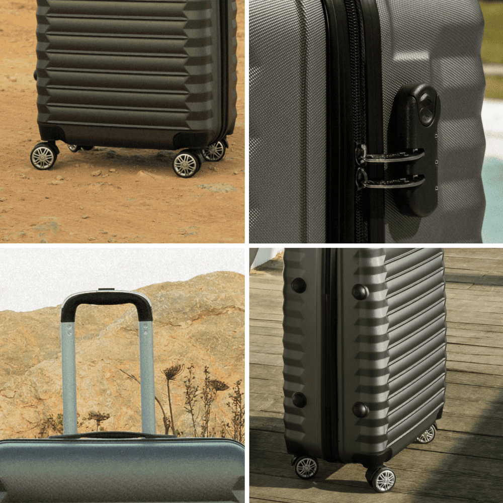 Juego de maletas 3 piezas (53/63cm + Neceser A10 Transparente) Numada Upfly Gris - Imagen 8