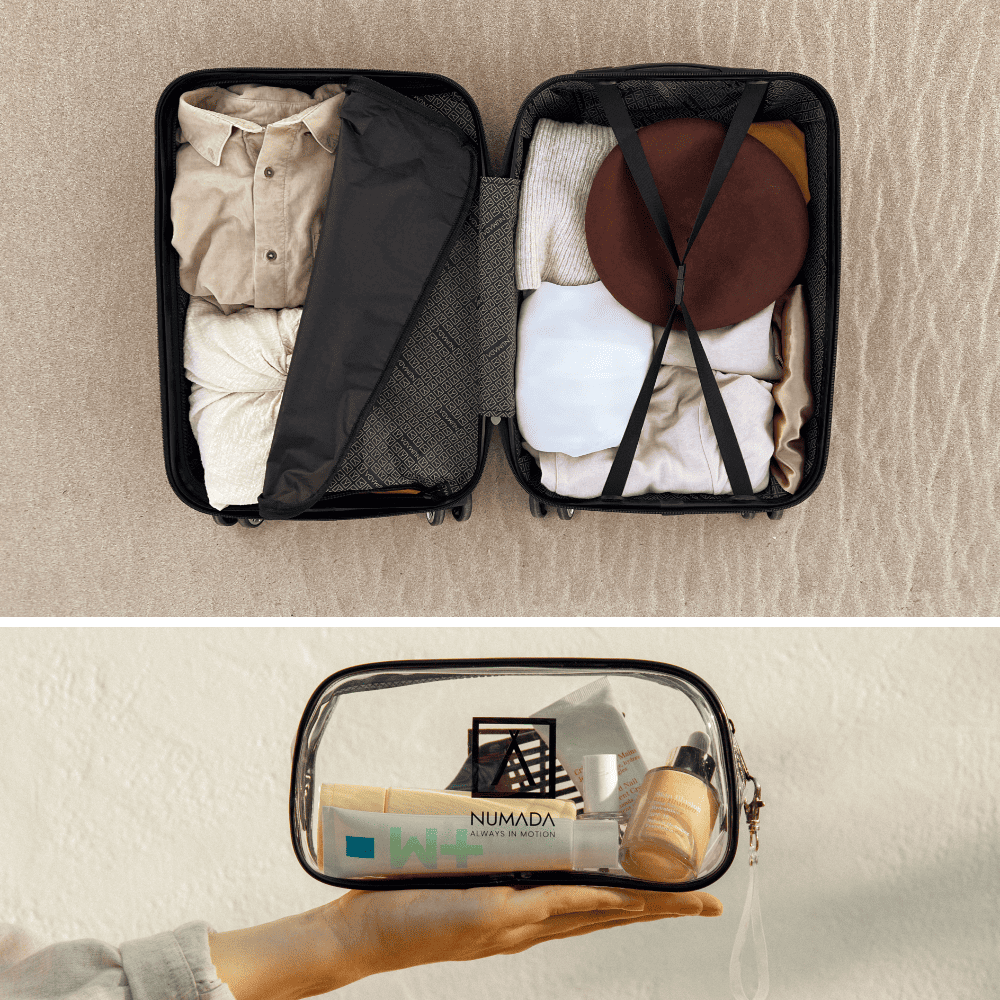 Juego de maletas 3 piezas (53/63cm + Neceser A10 Transparente) Numada Upfly Negro - Imagen 9